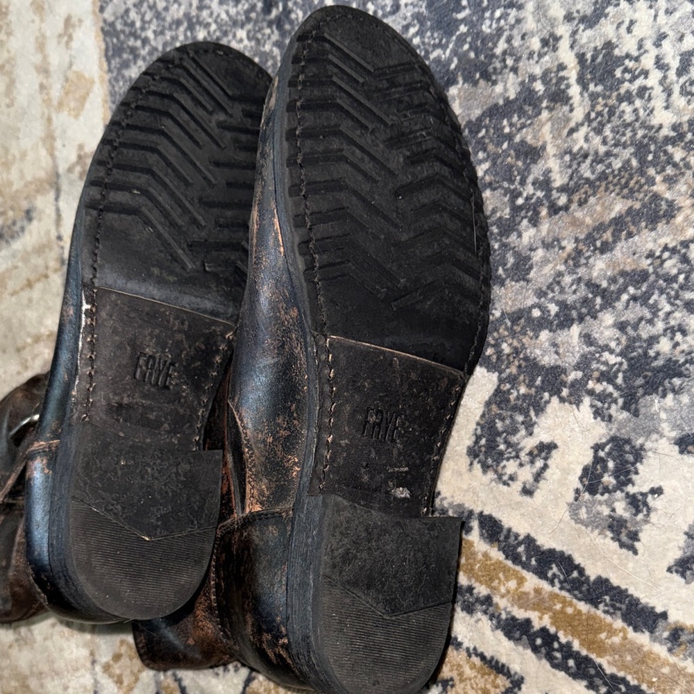 Frye Distressed Brown Ankle Boots - Picture 4 of 4